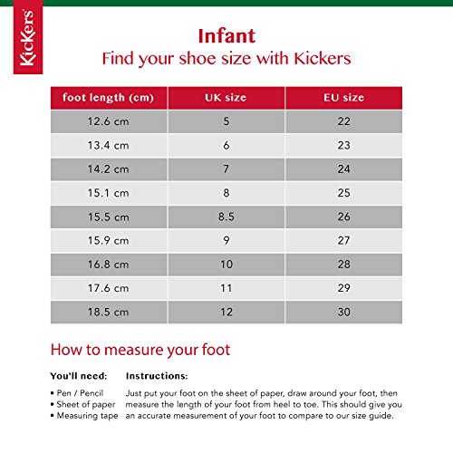 Kickers Kick Hi Core, Botas Niños Unisex, Negro (Black), 21 EU