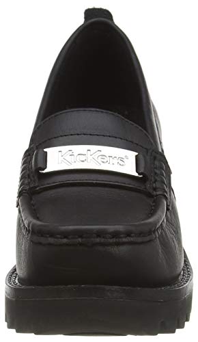 Kickers klio Loafer Black Leather, Zapatos Mujer, Negro, 38 EU