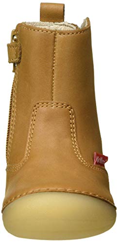 KICKERS Socool, Botas Cortas al Tobillo Niñas, Silla DE Camello, 18 EU