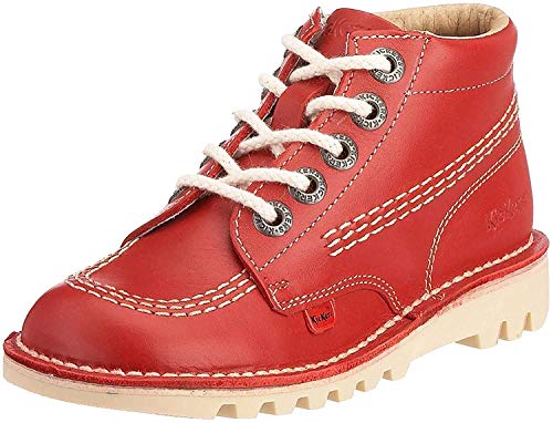 Kickers Unisex Kids Kick Hi Core Boots, Red (Red/LT Cream), 5 UK (38 EU)