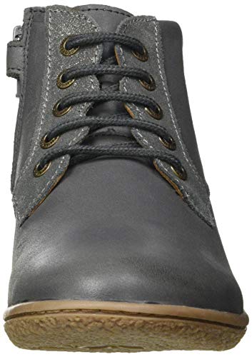 KICKERS Vetigo, Botas Cortas al Tobillo Niñas, Gris Plata Metalica, 24 EU