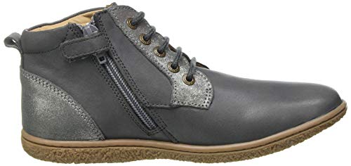 KICKERS Vetigo, Botas Cortas al Tobillo Niñas, Gris Plata Metalica, 24 EU