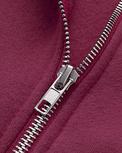 Kidsform Sudadera con Capucha para Mujer Sudadera con Capucha de Otoño Sudadera con Bolsillo Hoodie E-Vino Tinto S