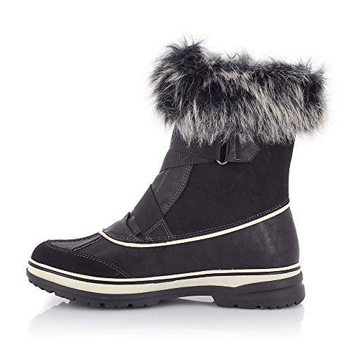 KIMBERFEEL Akutan, Botas para Nieve para Mujer, Negro, 38 EU