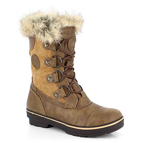 Kimberfeel - Aponi - Bota de nieve para Mujer, Talla 38, Café