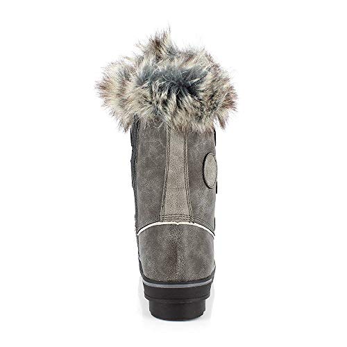 KIMBERFEEL Camille, Botas para Nieve para Mujer, Gris, 38 EU