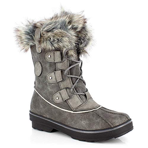 KIMBERFEEL Camille, Botas para Nieve para Mujer, Gris, 38 EU