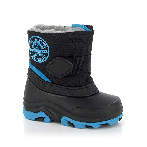KIMBERFEEL Nemo, Botas para Nieve Unisex bebé, Negro, 18/19 EU
