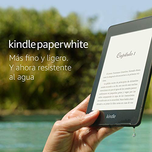 Kindle Paperwhite - Resistente al agua, pantalla de alta resolución de 6", wifi + conectividad móvil gratuita, 32 GB, sin publicidad