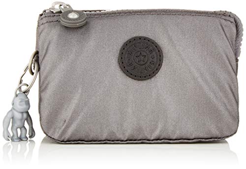 Kipling Creativity S, Cartera para Mujer, Negro (Carbon Metallic), 14.5x9.5x5 cm