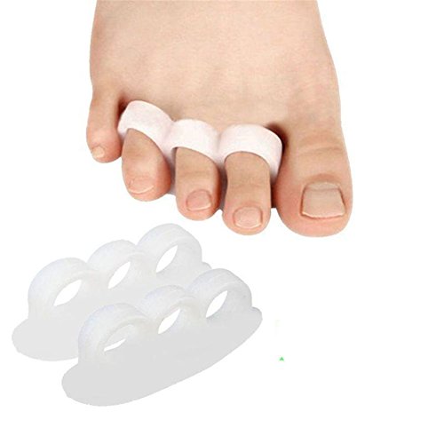 Kit para el tratamiento de los dedos en martillo, de material de gel suave, férulas que ayudan a aliviar el dolor del dedo en martillo, juego de 4 separadores