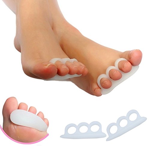 Kit para el tratamiento de los dedos en martillo, de material de gel suave, férulas que ayudan a aliviar el dolor del dedo en martillo, juego de 4 separadores