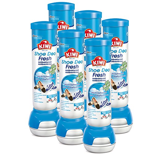 KIWI - Fresh Force - Desodorante para zapatos, aroma fresco, 6 botes de 100 ml