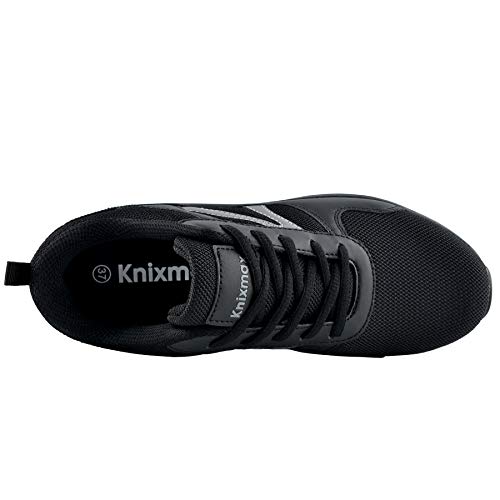 Knixmax-Zapatillas de Running para Mujer, Zapatillas de Deportivas para Correr Al Aire Libre Zapatos Gimnasia Ligero Fitness Casual Sneakers Zapatillas Ligeras Cómodas y Transpirables, Negro EU 40