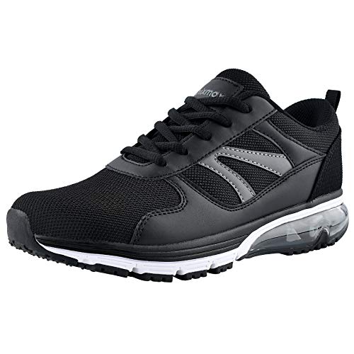Knixmax-Zapatillas de Running para Mujer, Zapatillas de Deportivas para Correr Al Aire Libre Zapatos Gimnasia Ligero Fitness Casual Sneakers Zapatillas Ligeras Cómodas y Transpirables, Negro EU 40