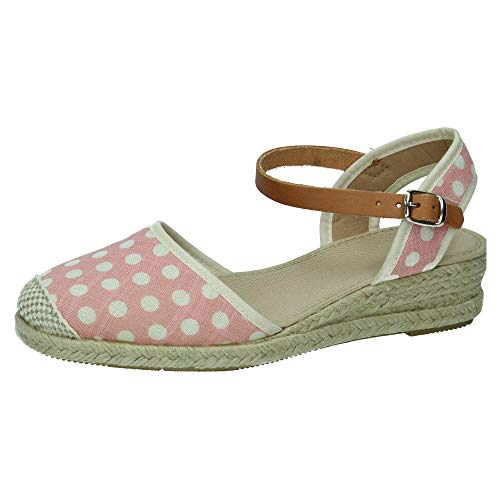 KOKIS 9736P Alpargata con CUÑA Mujer Alpargatas Rosa 38