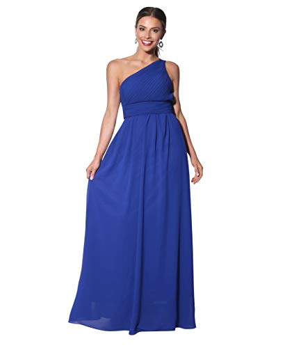 KRISP Vestido Mujer Fiesta Largo Talla Grande Hombro Descubierto Invitada Boda Dama, Azul (4814), 44 EU (16 UK), 4814-ROY-16
