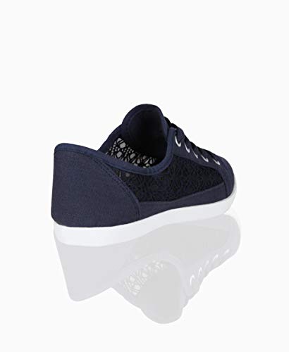 KRISP Zapatilla Mujer Crochet Red Moda, Azul Marino, 40 EU (7 UK), 3297-NVY-7