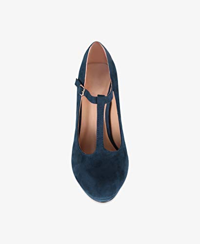KRISP Zapatos Tacón Ancho Mujer Oferta Fiesta Salón Elegante Boda Básicos Plataforma Calzado Cómodo, Azul Marino (3722), 40 EU (7 UK), 3722-NVY-7