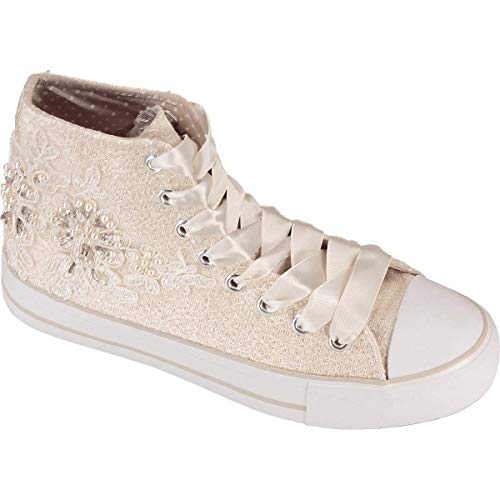 Krüger MADL Bethany 4703-2 - Zapatillas para traje regional para mujer, color crudo, color Beige, talla 36 EU