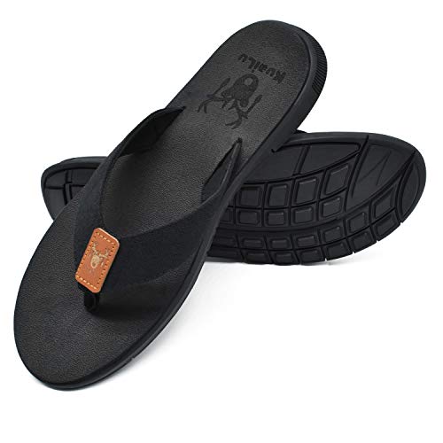 KuaiLu Chanclas para Hombre Verano Playa Piscina Comodas Sandalias Goma Planas Caminar Adulto Moda Zapatos