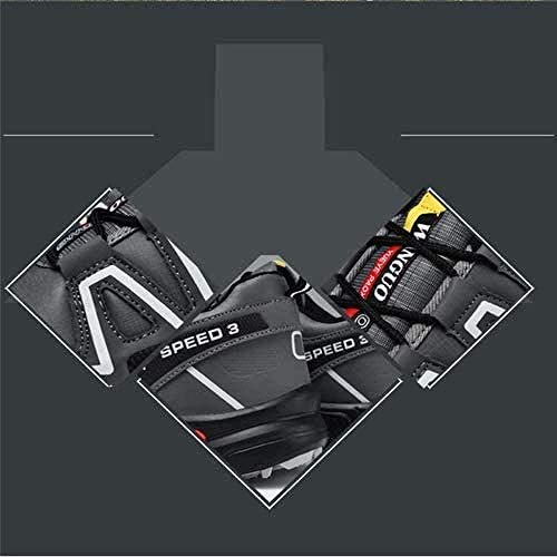 KUXUAN Calzado de Ciclismo para Hombre - Calzado de Bicicleta de Carretera Calzado de Bicicleta de Montaña Calzado MTB,Calzado Casual para Correr Antideslizante y Transpirable,Black-48