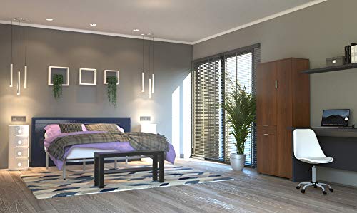 La Silla Española Sanabria Silla de Oficina, Piel Sintética, Blanco, 48x42x100 cm