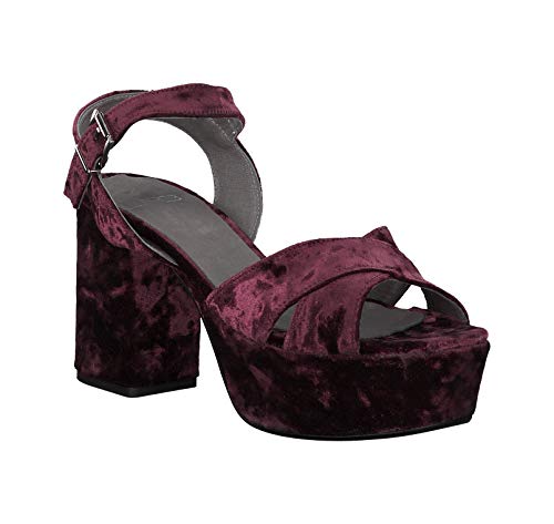 LAB Ciniglia 691719 - Sandalias para Mujer, Color Burdeos, Color Rojo, Talla 40 EU