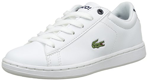 Lacoste Carnaby EVO Bl 1 Spc, Zapatillas Unisex Niños, Blanco (Wht/Nvy 042), 33 EU