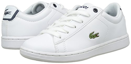 Lacoste Carnaby EVO Bl 1 Spc, Zapatillas Unisex Niños, Blanco (Wht/Nvy 042), 33 EU