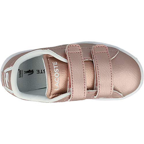 Lacoste Carnaby EVO Strap 319 2 Su, Zapatillas Unisex Niños, Rosa (Pink/White F50), 21 EU