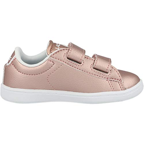 Lacoste Carnaby EVO Strap 319 2 Su, Zapatillas Unisex Niños, Rosa (Pink/White F50), 21 EU