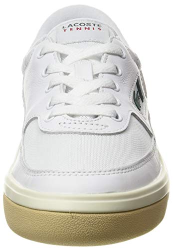 Lacoste G80 0120 1 SFA, Zapatillas Mujer, Blanc Wht Dk Grn, 40.5 EU