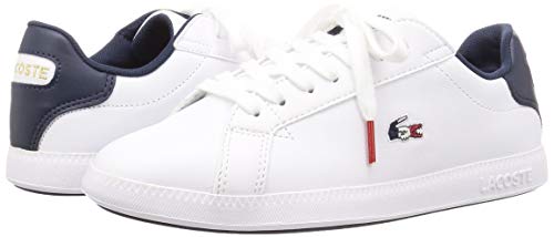 Lacoste Graduate Tri 1 SFA, Zapatillas Mujer, Blanc (Wht/Nvy/Red), 39 EU