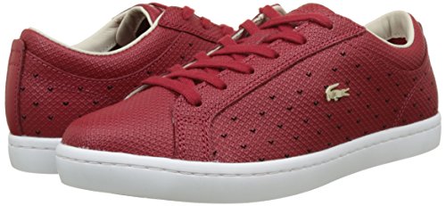 Lacoste Straightset 117 3 Caw, Bajos Mujer, Rojo (Dk Red), 35.5 EU