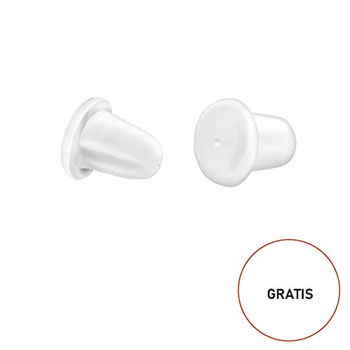 Laimons Kids Pendientes para niña Zapatilla deportiva con estrella Negro, Blanco Plata de ley 925