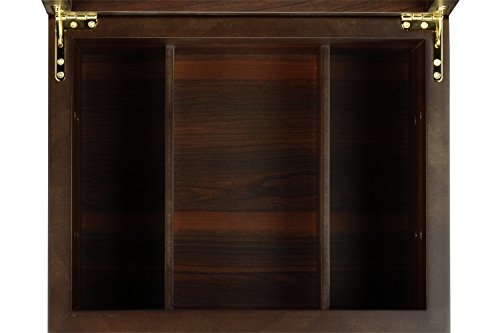 Langer & Messmer Caja de madera München con compartimientos para artículos de cuidado de zapatos, marrón