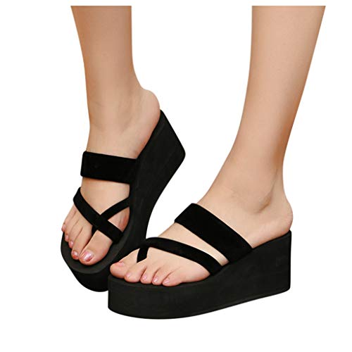 LANSKIRT Sandalias Cuña para Mujer Verano, Zapatillas Playa Zapato Sandalias Antideslizantes Sandalias Planas