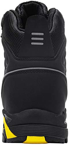 LARNMERN Zapatos de Seguridad Hombre, Sra Antideslizante Anti Estático Zapatos de Trabajo S1P Zapatos Seguridad(43.5 EU, Negro)