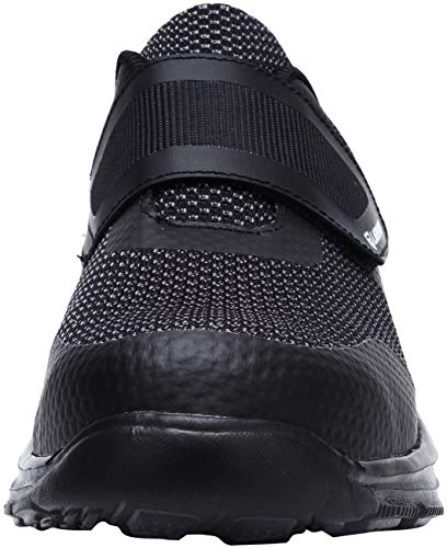 LARNMERN Zapatos de Seguridad para Hombre con Puntera de Acero Zapatillas, Ligeros y Transpirables Zapatos de Entrenamiento prevención de pinchazos (45 EU, Negro)