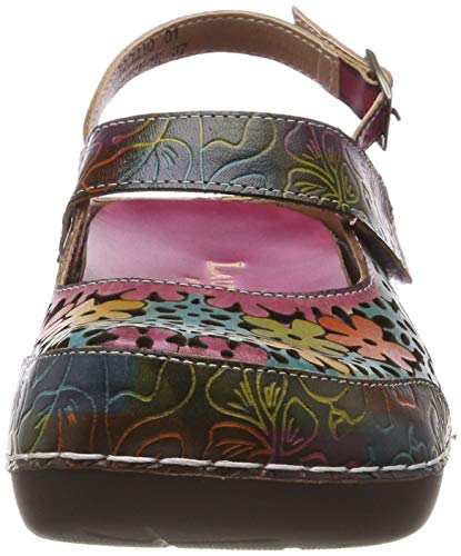 LAURA VITA Bicllyo 01, Sandalias Punta Cerrada Mujer, Fushia, 40 EU