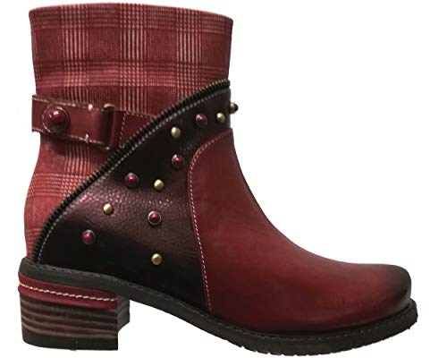 Laura Vita, Etchelo 20 CX878-20, para mujer, botín rojo fantasía, Rojo (Bordeaux Wine), 40 EU