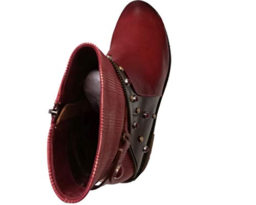 Laura Vita, Etchelo 20 CX878-20, para mujer, botín rojo fantasía, Rojo (Bordeaux Wine), 40 EU
