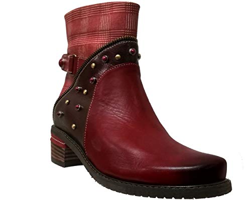 Laura Vita, Etchelo 20 CX878-20, para mujer, botín rojo fantasía, Rojo (Bordeaux Wine), 40 EU