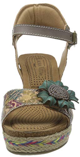 Laura Vita FACYO 06, Sandalias con Punta Abierta Mujer, Gris, 38 EU