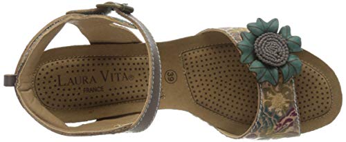 Laura Vita FACYO 06, Sandalias con Punta Abierta Mujer, Gris, 38 EU