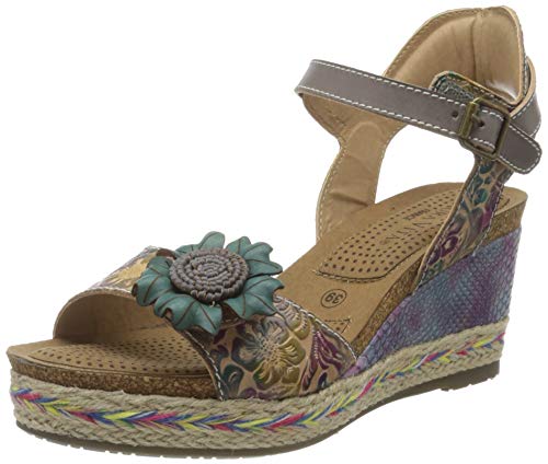 Laura Vita FACYO 06, Sandalias con Punta Abierta Mujer, Gris, 38 EU