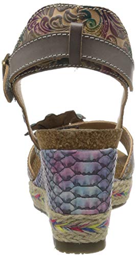 Laura Vita FACYO 06, Sandalias con Punta Abierta Mujer, Gris, 38 EU