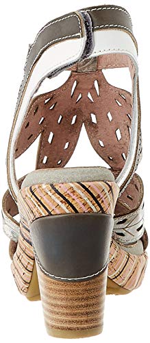 LAURA VITA Ficnalo 12, Sandalias con Punta Abierta Mujer, Gris (Gris Gris), 39 EU