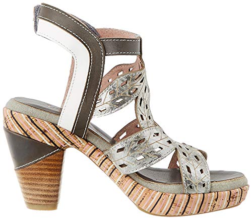 LAURA VITA Ficnalo 12, Sandalias con Punta Abierta Mujer, Gris (Gris Gris), 39 EU